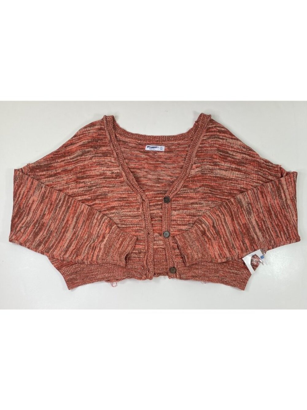 Arizona Jean Co Womens Orange Cardigan Tank Set Button-Front Size XXL